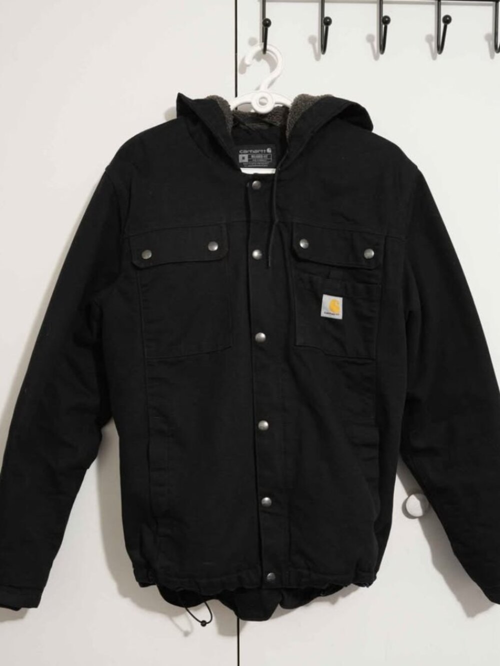 MEDIUM Black Carhartt Washed Duck Bartlett Jacket